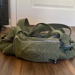 Army Green Kipling Duffle Bag